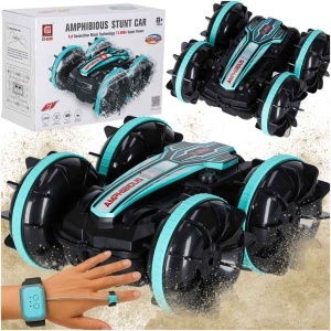 Mașină Amphibian controlată prin gesturi 4x4 360 2.4GHz 3.7V cu telecomandă