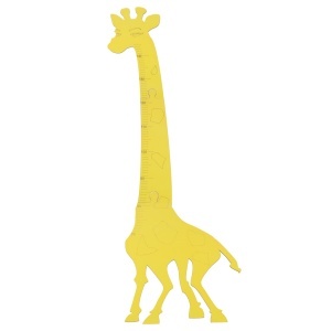 Măsură de creștere girafă din lemn 125 cm galben + tablă 32 x 44 cm - Img 2