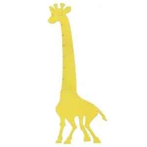 Măsură de creștere girafă din lemn 125 cm galben + tablă 32 x 44 cm - Img 2