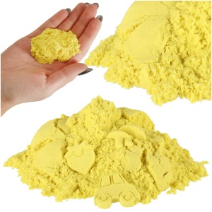 Nisip cinetic 1 kg într-o pungă galbenă