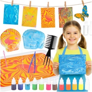 Pictură pe apă ebru creative art kit accesorii 12 culori