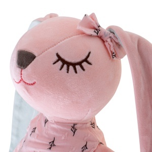 Pluș iepure mascotă roz 52cm - Img 3