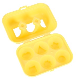 puzzle jigsaw educațional meci forme ouă montessori animale 6 buc - Img 2