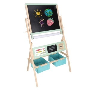 Scândură din lemn LULILO Accesorii pentru cretă Marcatoare de cretă Magneți coșuri 110cm - Img 2