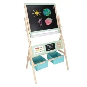 Scândură din lemn LULILO Accesorii pentru cretă Marcatoare de cretă Magneți coșuri 110cm - Img 2