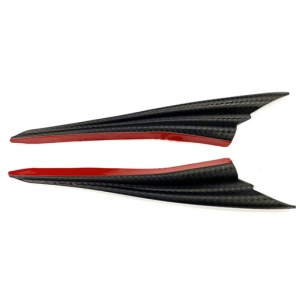Set 2 aripioare ornamentale bara tuning, model SHARK, finisaj Carbon - Img 3