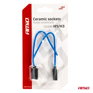 Set 2 mufe ceramice drepte, soclu H1, H3, rezistente termic - Img 3