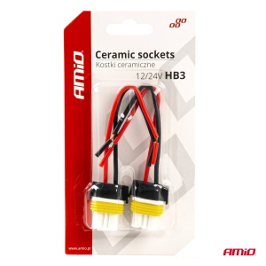Set 2 mufe ceramice drepte, soclu HB3, 9005, rezistente termic - Img 3
