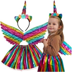 Unicorn costum fustă fusta costum multicolor
