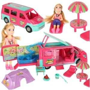 Doll masina camping camper accesorii păpușă piscină