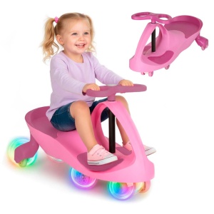 Gravity roller coaster strălucitoare roți LED roz