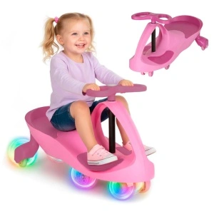 Gravity roller coaster strălucitoare roți LED roz