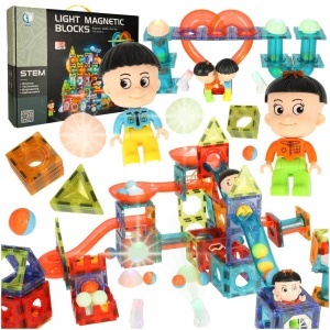 Magnetic marmură magnetică bile de marmură cale luminoasă 202 piese