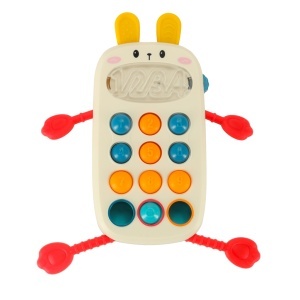 Montessori jucărie senzorială pentru copii telefon cu butoane umane - Img 3