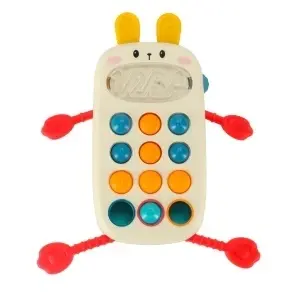 Montessori jucărie senzorială pentru copii telefon cu butoane umane - Img 3