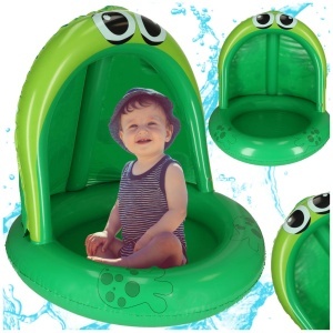 Piscină gonflabilă pontoon cu baldachin cu baldachin broască 95cm