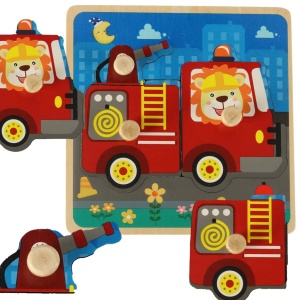 Puzzle din lemn brigada de pompieri
