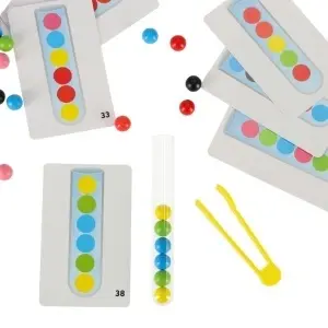 Puzzle educațional colorat Montessori bile colorate - Img 2