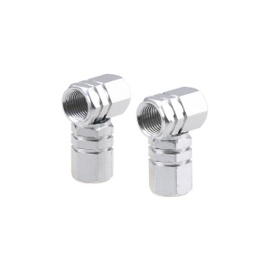 Set capacele auto pentru ventil hexagon argintiu 4 buc - Img 3