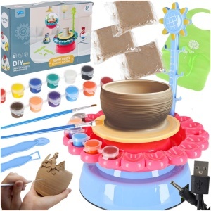Set creativ de roată de olărit cu lut și vopsele 600g