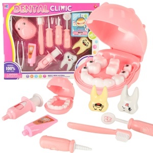 Stomatolog kit medical hipopotam roz