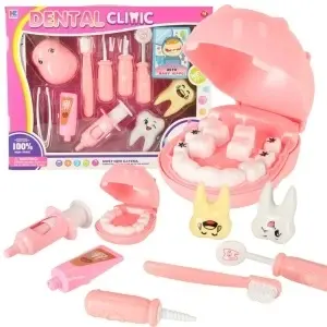 Stomatolog kit medical hipopotam roz