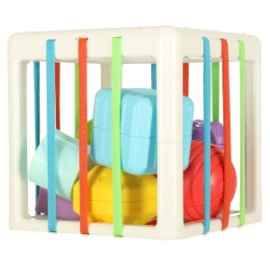 Blocuri de puzzle cu cub senzorial flexibil plug-in puzzle pătrat cu sorter de formă - Img 3