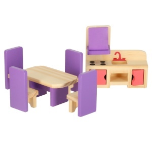 Casa de păpuși mobilier din lemn violet - Img 2
