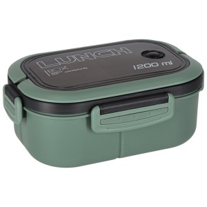 Cutie de prânz cutie de mic dejun cu compartimente împărțite 1200ml verde - Img 2