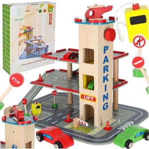 LULILO parcare din lemn BENINO garaj urban cu două etaje BENINO garaj urban cu două etaje