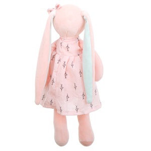 Mascotă iepure de pluș roz 35cm - Img 3