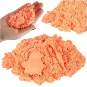 Nisip cinetic 1 kg într-o pungă portocalie
