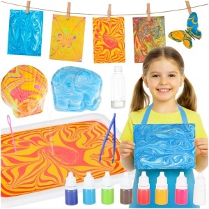 Pictură pe apă ebru creative art kit accesorii 8 culori