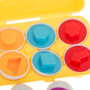 Puzzle educațional jigsaw puzzle sorter meci de ouă forme 12pcs - Img 3