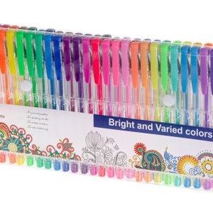Set de stilouri cu gel colorat cu sclipici, 50 de bucăți. - Img 3