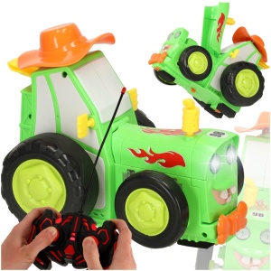 Tractorul RC tractor de sărituri dansând sunet verde