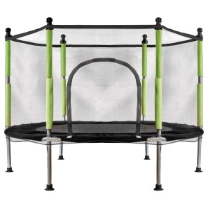 Trambulină de grădină pentru copii 140 cm verde