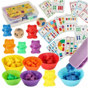 Ursuleți de pluș educaționali care învață să numere montessori 44el.