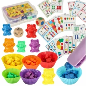 Ursuleți de pluș educaționali care învață să numere montessori 44el.