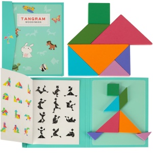 Carte de puzzle magnetic blocuri de puzzle 3D tangram