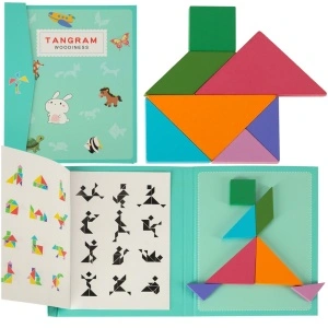 Carte de puzzle magnetic blocuri de puzzle 3D tangram