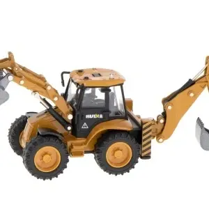 Excavator încărcător buldoexcavator cu cupă Die-Cast model de metal H-toys 1704 1:50 - Img 2