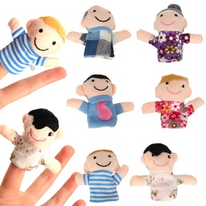 Mascote Plush mascote degetul marionete familie 6pcs
