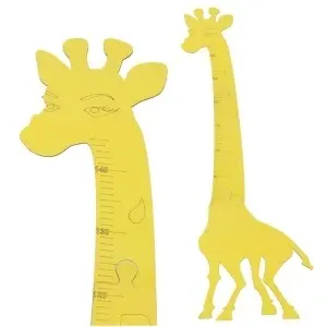 Măsură de creștere girafă din lemn 125 cm galben + tablă 32 x 44 cm - Img 3