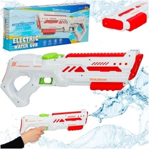 Pistol de apă electric pușcă puternic profesional pistol de apă pentru copii alb