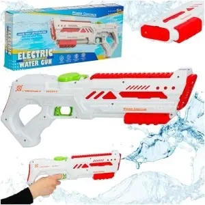 Pistol de apă electric pușcă puternic profesional pistol de apă pentru copii alb