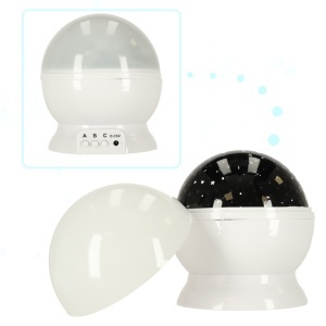 Proiector de stele lumina de noapte 2in1 USB alb - Img 3