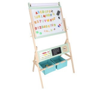 Scândură din lemn LULILO Accesorii pentru cretă Marcatoare de cretă Magneți coșuri 110cm - Img 3