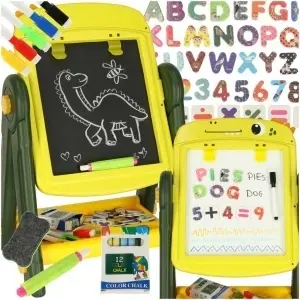 Tablă magnetică cu cerneală uscată dinozaur creativ cu două fețe