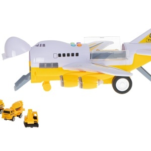 Aeronava Transporter + 6 mașini vehicule de construcții lateral/față - Img 3